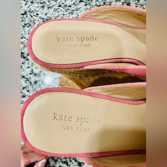 Kate Spade Thea Pink Suede Wedge Shoes‎ - Picture 5 of 7